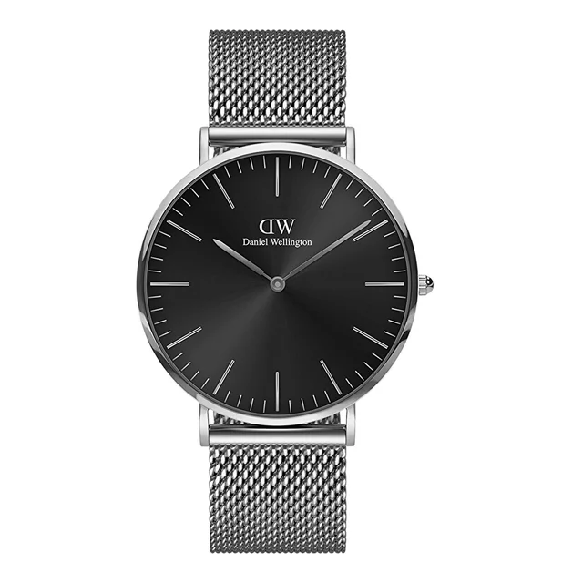 DANIEL WELLINGTON Classic Mesh Onyx Silver DW00600629 kol saati