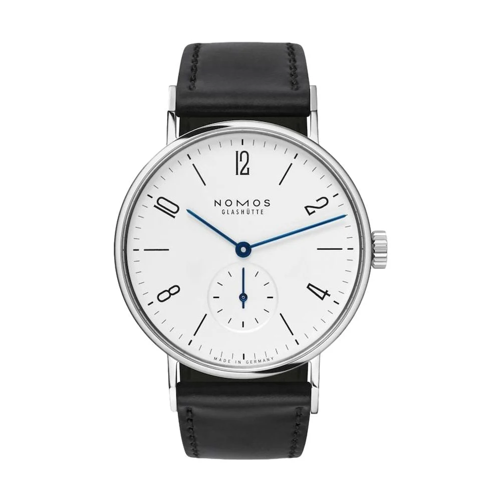 NOMOS Glashütte Tangente 35mm - White on Leather Strap 139 35 mm kol saati