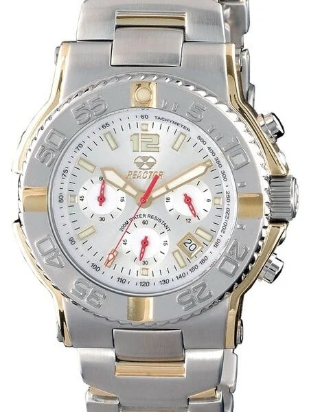 Reactor Critical Mass Chronograph Watch with SuperLuminova Illumination and Two-Tone Case #75102 40 mm kol saati