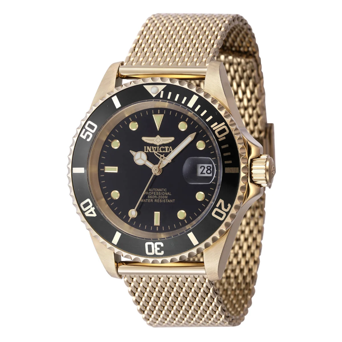 Invicta Pro Diver Apex Automatic Watch - 40mm. Gold (47722) 40 mm kol saati