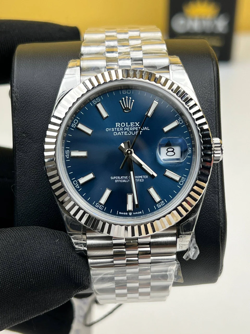 Rolex Date just Blue Dial 41mm – Swiss ETA 3235 movement 41 mm kol saati