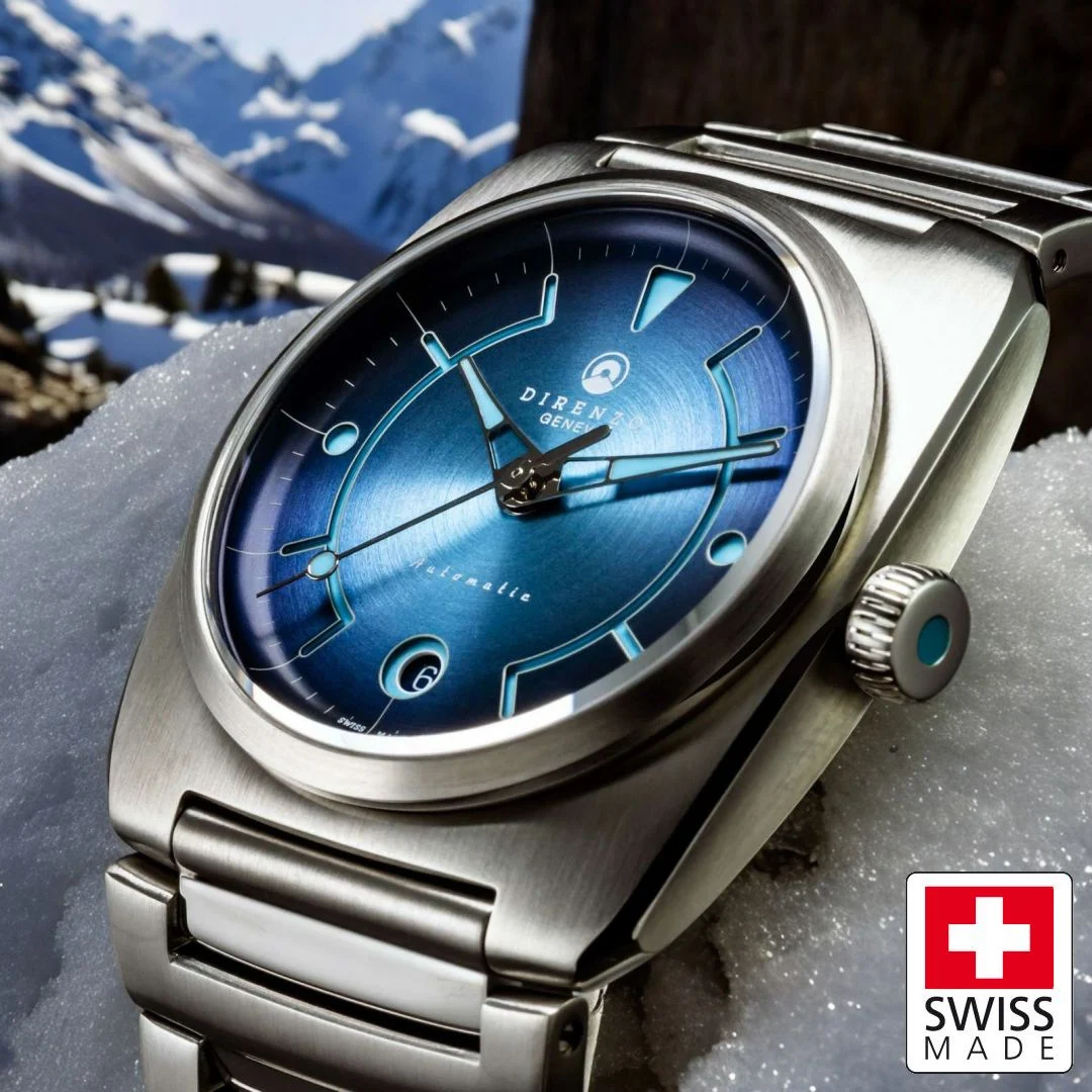 Direnzo DRZ02R-Blue-Date 39 mm kol saati