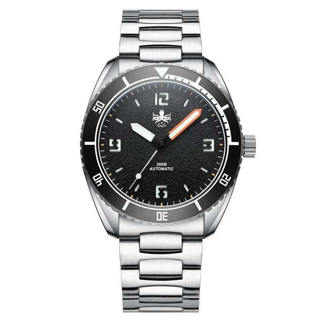 Phoibos Reef Master Dive Watch with Pitch Black Dial #PY047C kol saati