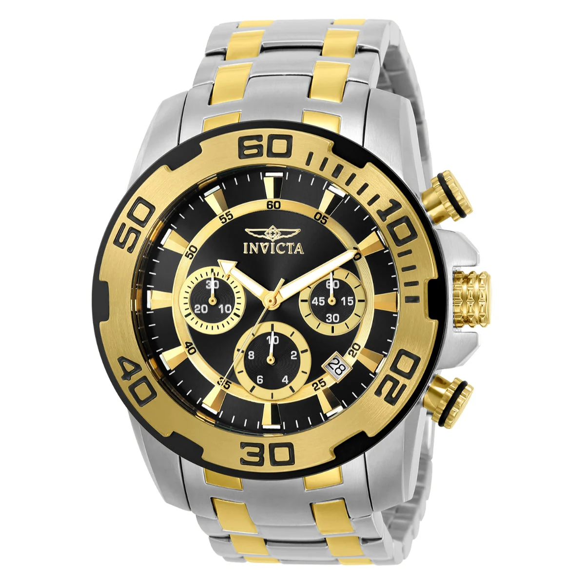 Invicta Pro Diver SCUBA Watch - 50mm, Steel, Gold (22322) 50 mm kol saati