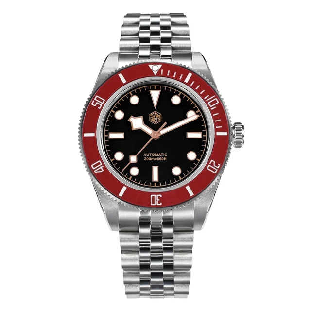San Martin Automatic Watch SN0128 军魂-SN0128- 粉面-五铢- 1040 kol saati