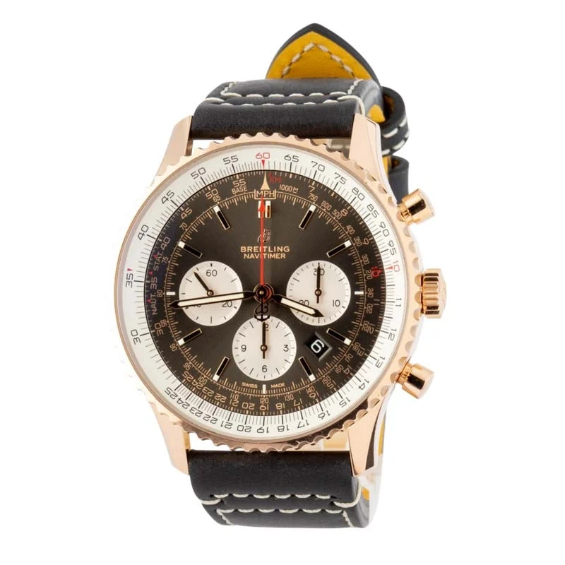 Breitling Navitimer B01 Chronograph 46 18K Red Gold RB0127121F1P1 kol saati