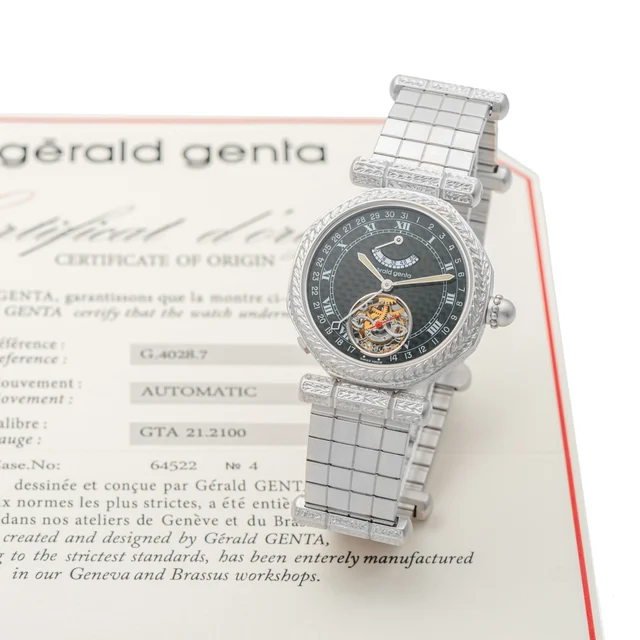 Gerald Genta GERALD GENTA, REF. G4028, TOURBILLON POWER RESERVE, WHITE GOLD kol saati