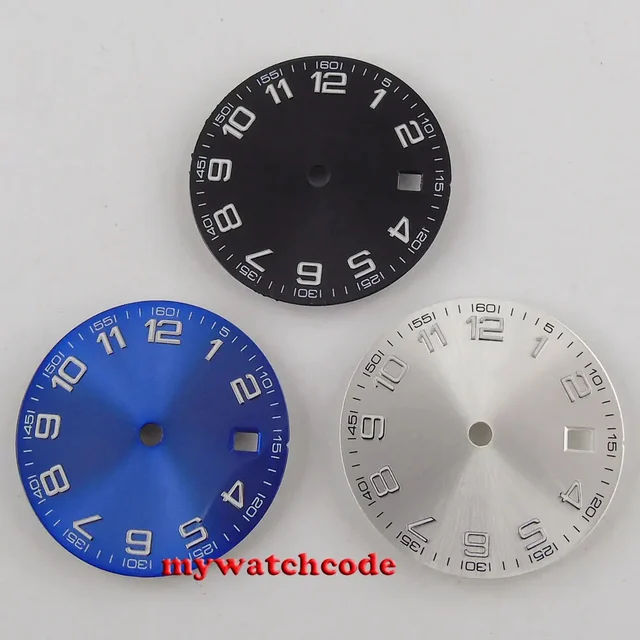 Tandorio silver/black/blue wtach dial date window fit for Miyota 8215/Mingzhu 2813 automat