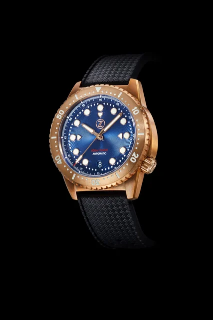 Zelos Mako V2 500m Diver Bronze Cobalt Blue kol saati