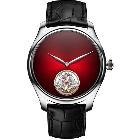 H. Moser & Cie. - Moser & Cie. Endeavour Tourbillon Red Fume White Gold 1804-0209 kol saat
