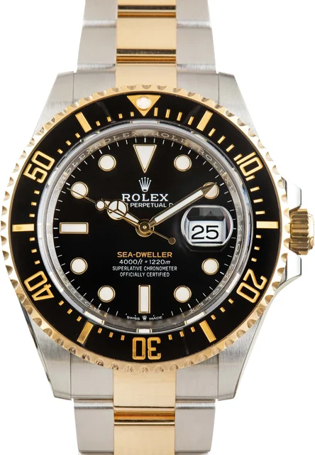 Rolex Black Dial Sea-Dweller 126603 Steel & 18k Yellow Gold kol saati
