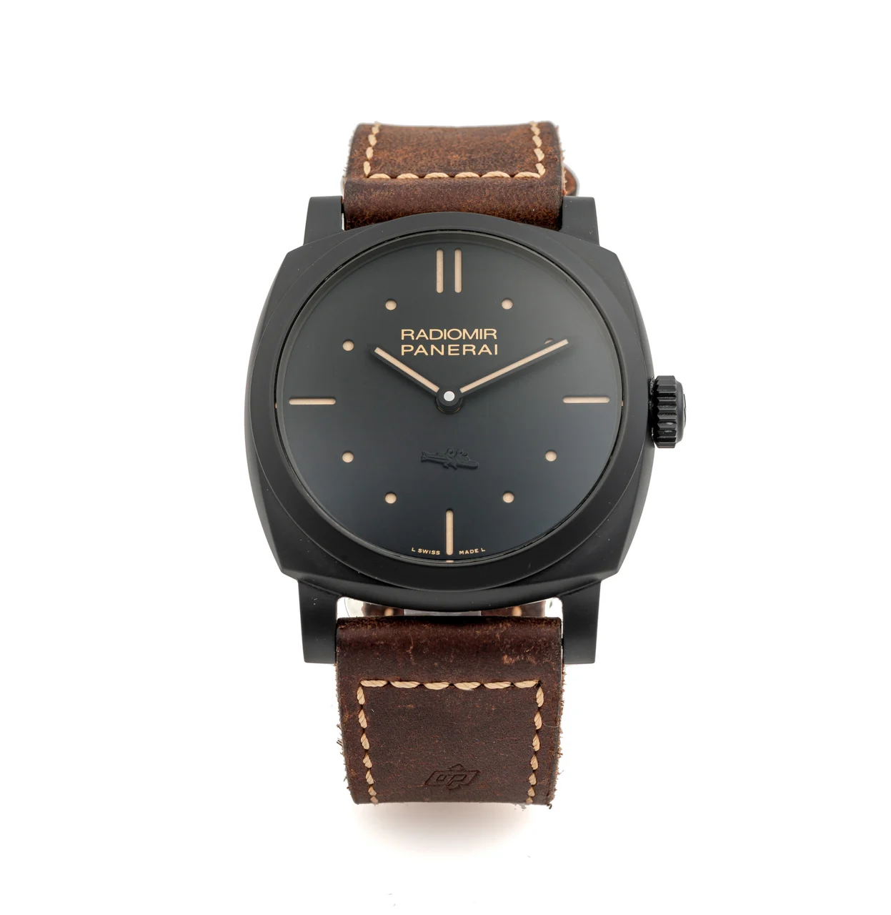Panerai Officine Ref. PAM 00577, 3-day going; “Radiomir 1940, 3 Days Ceramica”; limited edition of 1 000 examples; ceramic and titanium kol saati