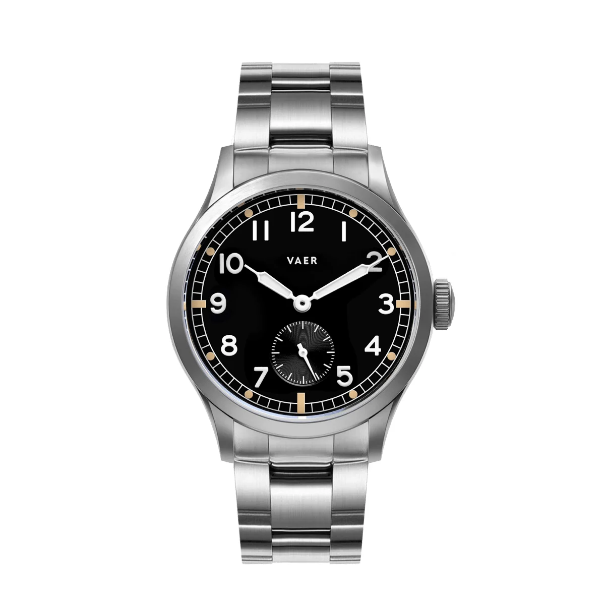 Vaer S5-DD-SIL20BLK-NY20OLV 40 mm kol saati