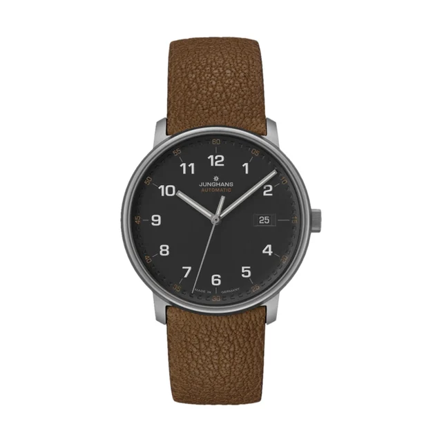 Junghans FORM A Titan 40mm - Black on Leather Strap 27/2002.00 kol saati