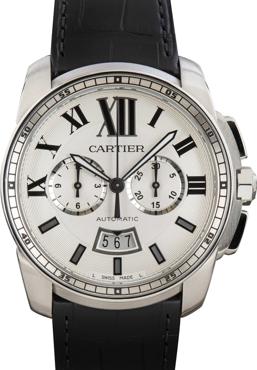 Cartier Caliber De Chronograph Ref W7100046 Steel 42 mm kol saati