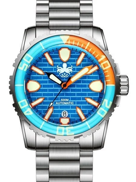 Phoibos Great Wall Swiss ETA Automatic Dive Watch with DD AR Sapphire Crystal #PY022B kol 