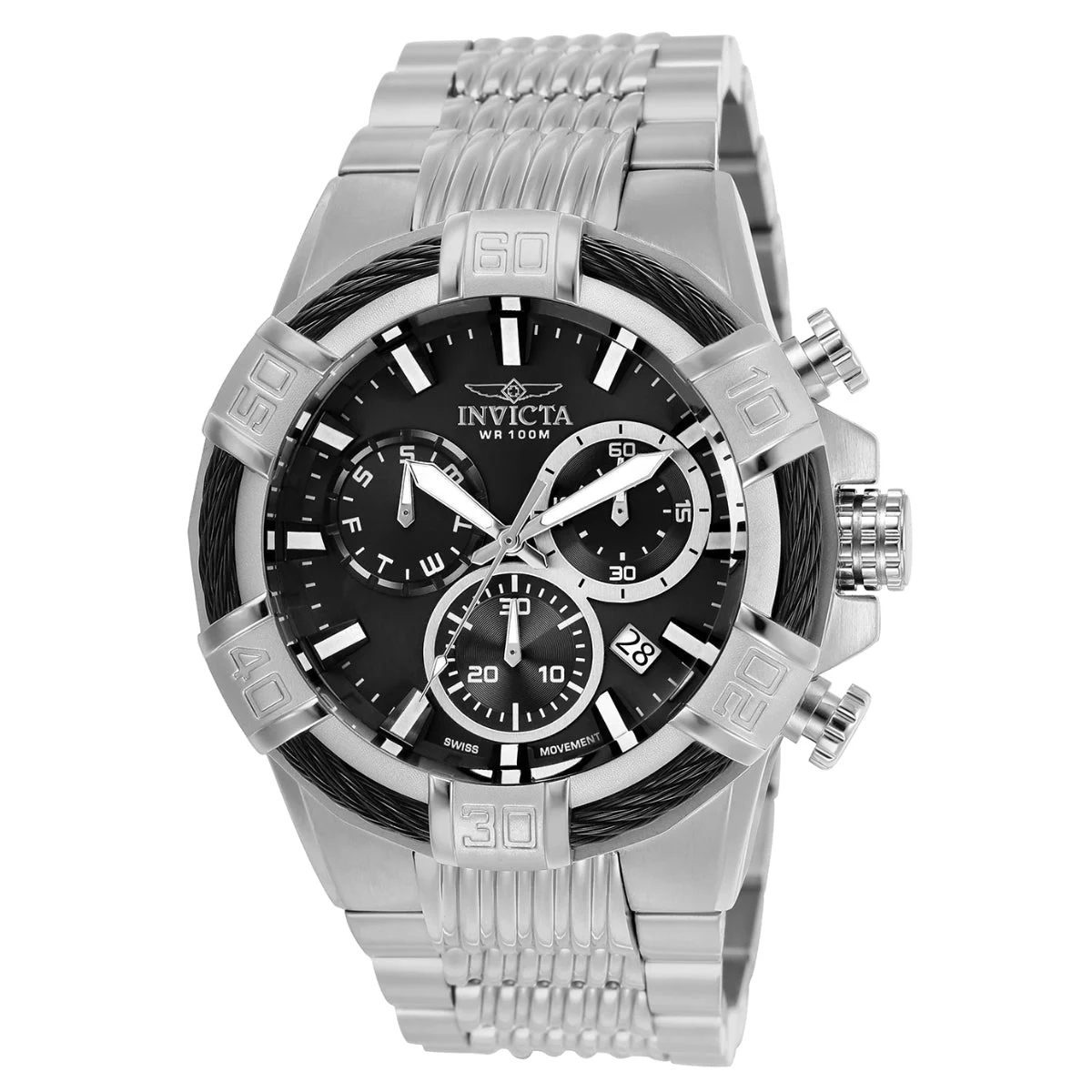 Invicta Bolt Vextrum Swiss Ronda Z60 Caliber Watch - 51mm, Steel (25862) 51 mm kol saati