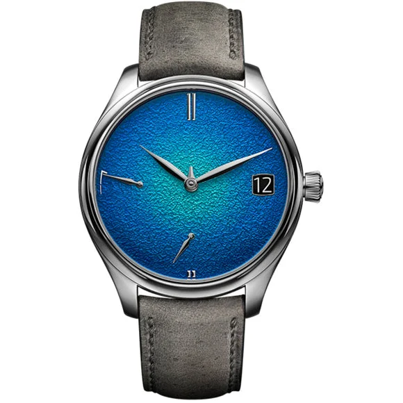H. Moser & Cie. - Moser & Cie. 1800-2000 Endeavour Perpetual Calendar Tantalum Blue Enamel