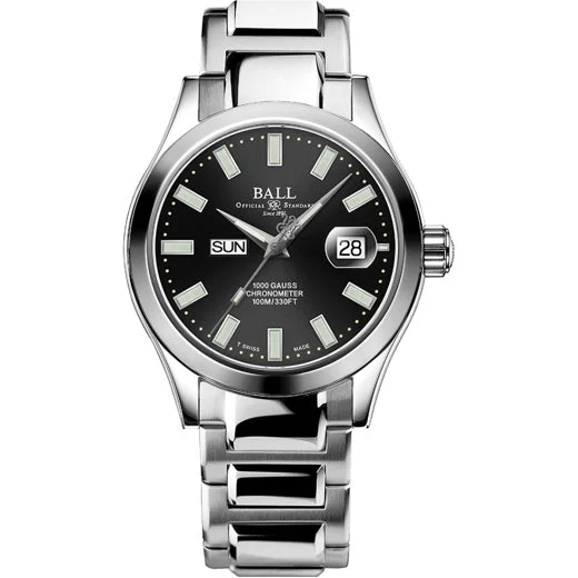 Ball Engineer III Marvelight Chronometer Day-Date Black Dial NM9036C-S1C-BK 40 mm kol saati