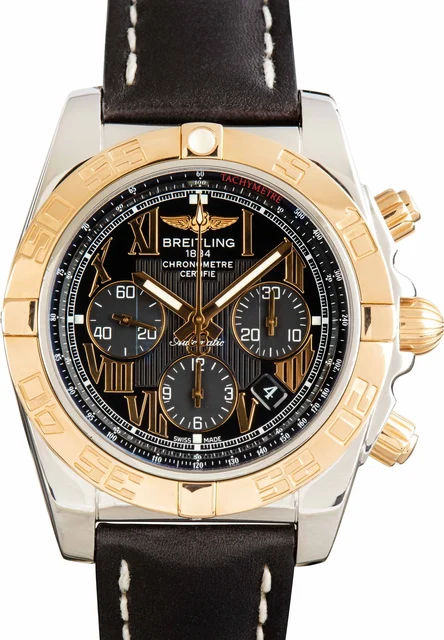 Breitling Chronomat 44 Chronograph Black Roman Dial CB011012/B957 kol saati