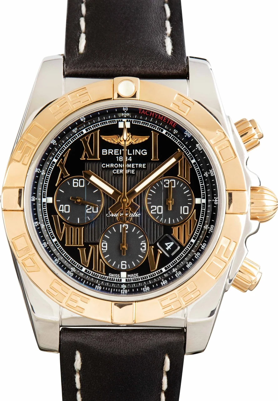 Breitling Chronomat 44 Chronograph Black Roman Dial CB011012/B957 kol saati