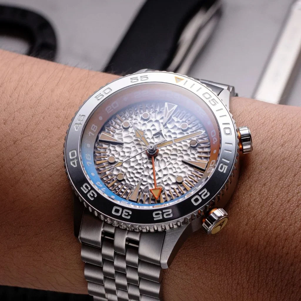 Aerotec Watches Aerotec-ace-x-gmt-silver 42 mm kol saati