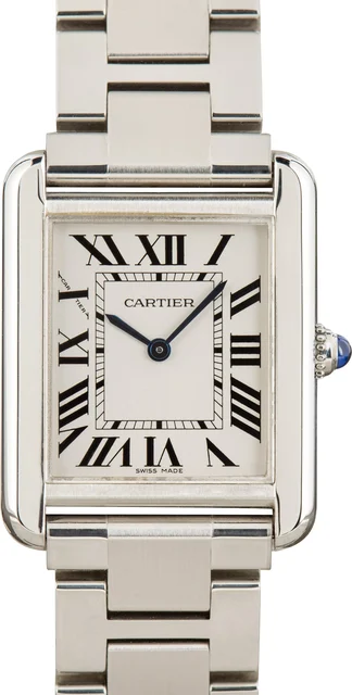 Cartier Tank Solo Ref WSTA0028 Silver Roman Dial kol saati