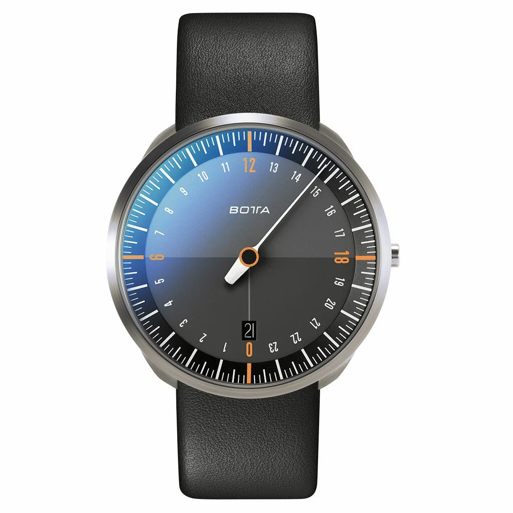 Botta UNO 24 one hand 24-hour Swiss quartz watch with 40mm titanium case #429010 40 mm kol saati