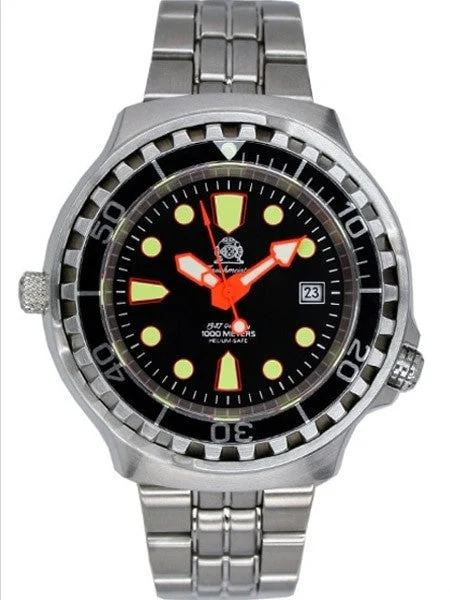 Tauchmeister Automatic, 1000m Dive Watch with Helium Release Valve and Sapphire Crystal #T