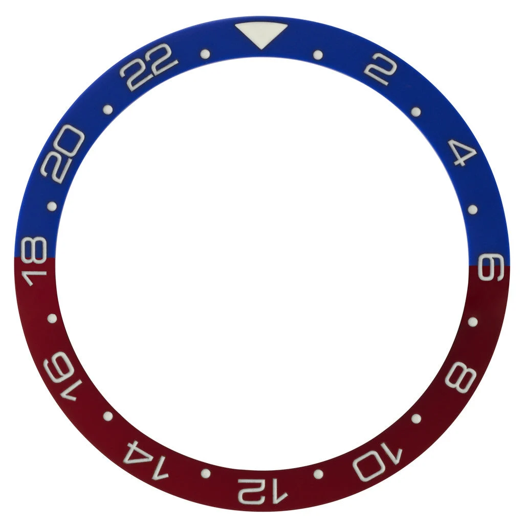 Islander Blue and Red (Pepsi) 24 hour GMT Ceramic Luminous Bezel Insert for SKX007 #C45 kol saati