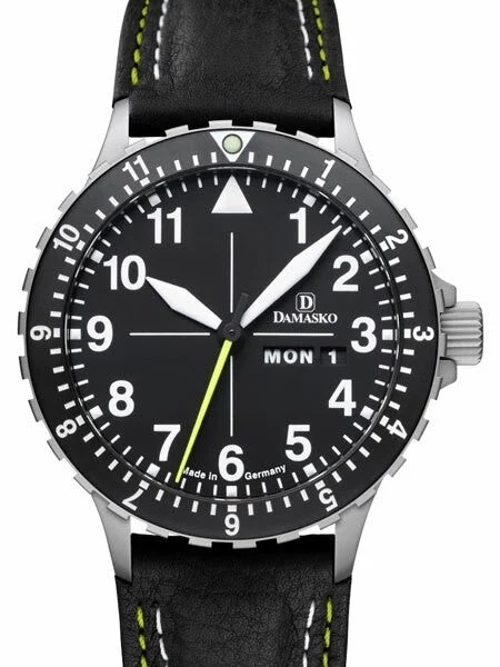 Damasko Swiss ETA Automatic with a Rotating 12-Hour Bezel and Stainless Steel Case #DA46 DA46-12 42 mm kol saati