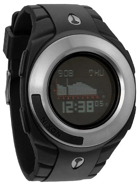 Nixon Outsider Tide Watch with Chronograph, Dual Time, Tide Info, and Alarm #A128-000 48 mm kol saati