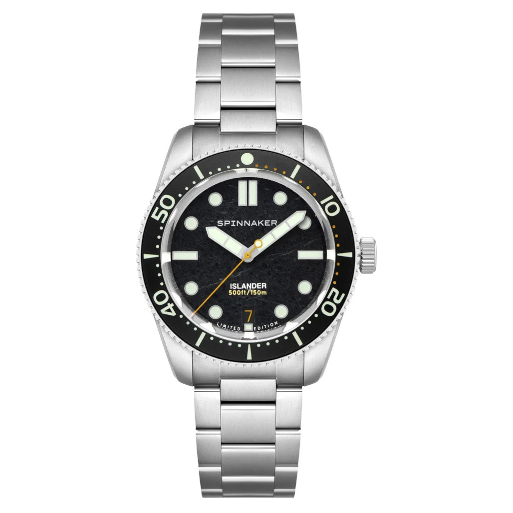 Spinnaker Islander 39mm Croft with Black Aventurine Dial #SP-5149-LIW22 39 mm kol saati