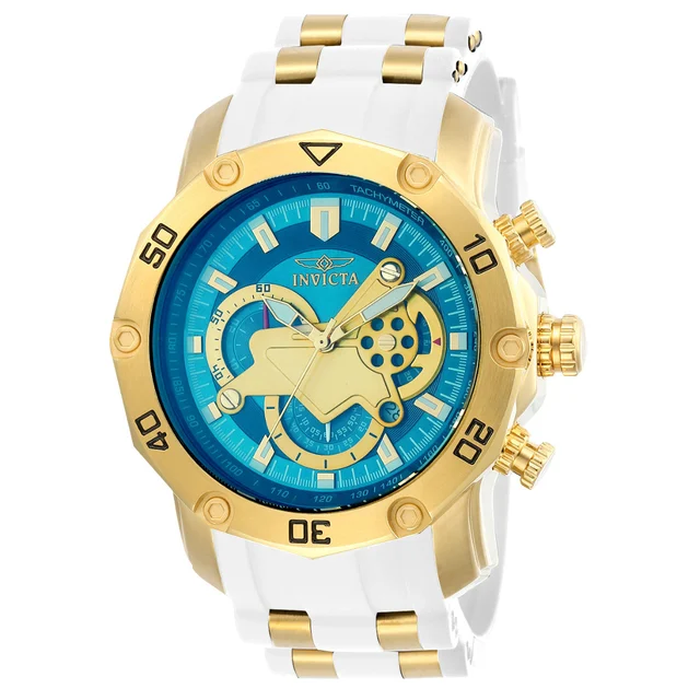 Invicta Pro Diver SCUBA Watch - 50mm. Gold, White (23423) kol saati