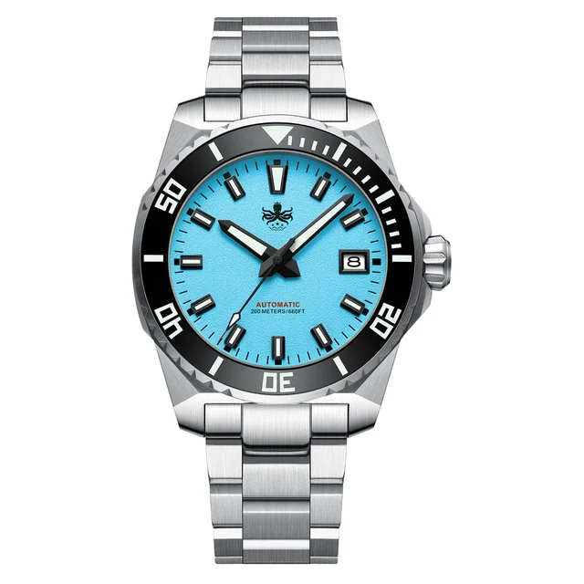Phoibos Leviathan 40 Automatic Dive Watch with Blue Dial #PY050B kol saati