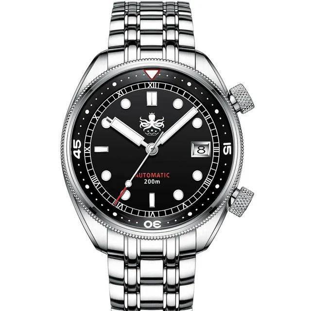 Phoibos Eagle Ray 200-Meter Automatic Dive Watch with Double Dome AR Sapphire Crystal #PY0