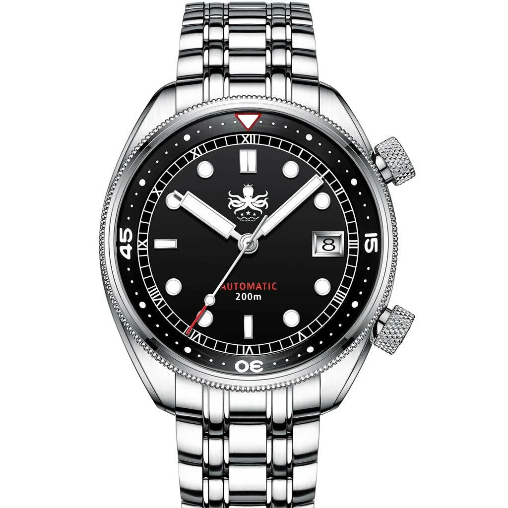 Phoibos Eagle Ray 200-Meter Automatic Dive Watch with Double Dome AR Sapphire Crystal #PY029C 41 mm kol saati