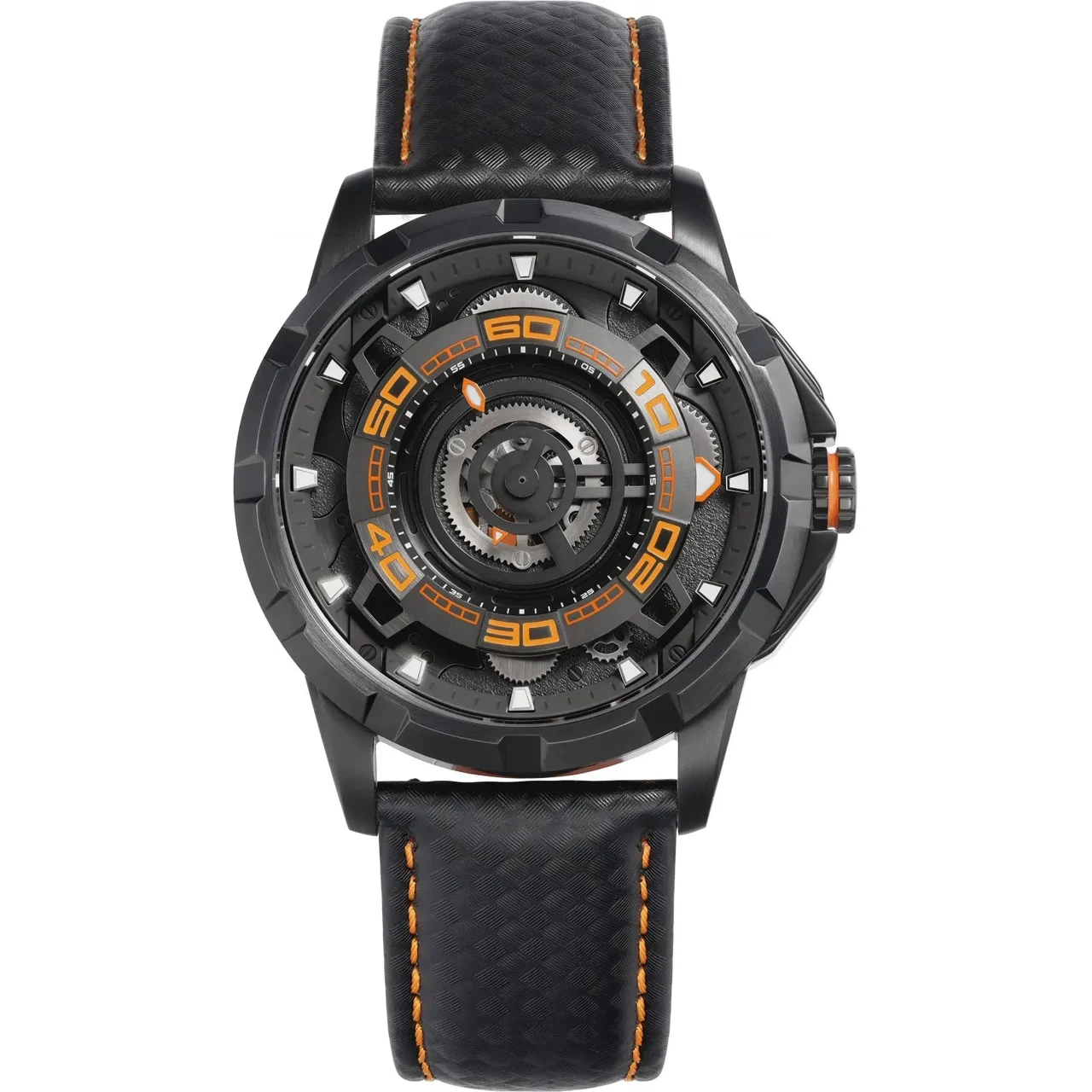 BERNY Skeleton Mechanical Watch | Automatic Luxury Timepiece-AM198M-BLK kol saati