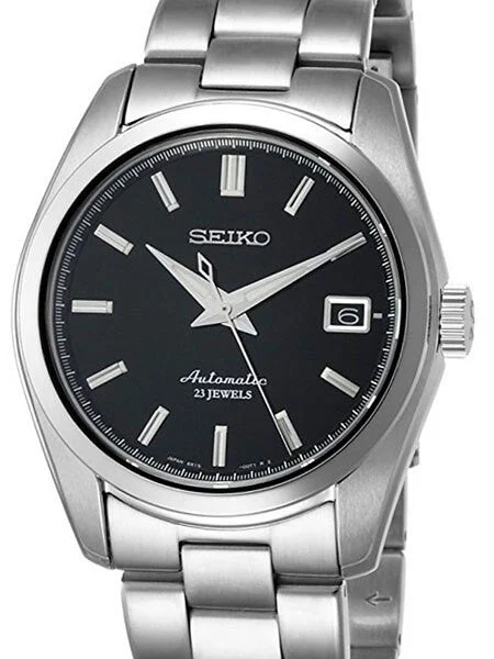 Seiko Scratch and Dent - Black Dial Automatic Dress Watch with 38mm Case, and Sapphire Cry
