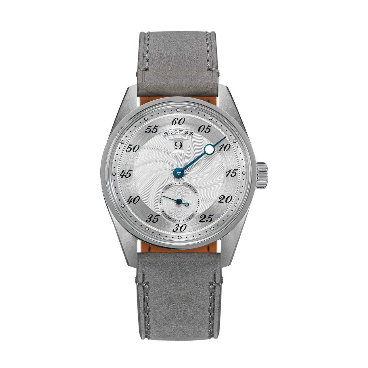 Sugess Automatic S451-1 Silver Dial Jumping Hour One Pointer Stainl 38 mm kol saati