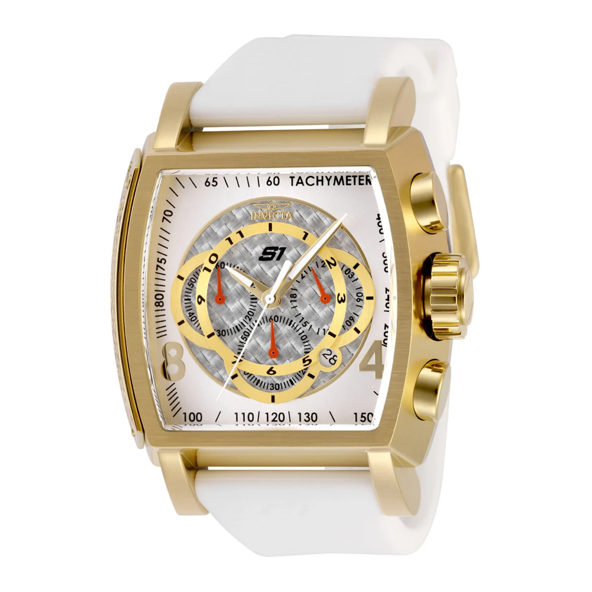 Invicta Rally Concentric Watch - 48mm. White (48433) 48 mm kol saati