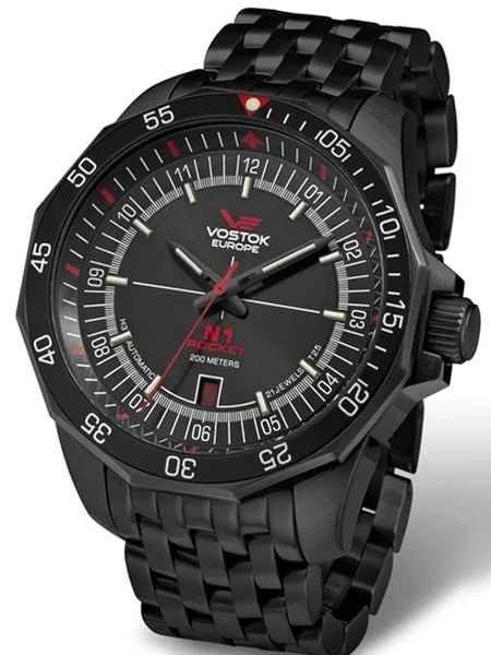 Vostok Europe Vostok-Europe N1 Rocket Russian Automatic Watch with Trigalight Tubes 2254150B 46 mm kol saati