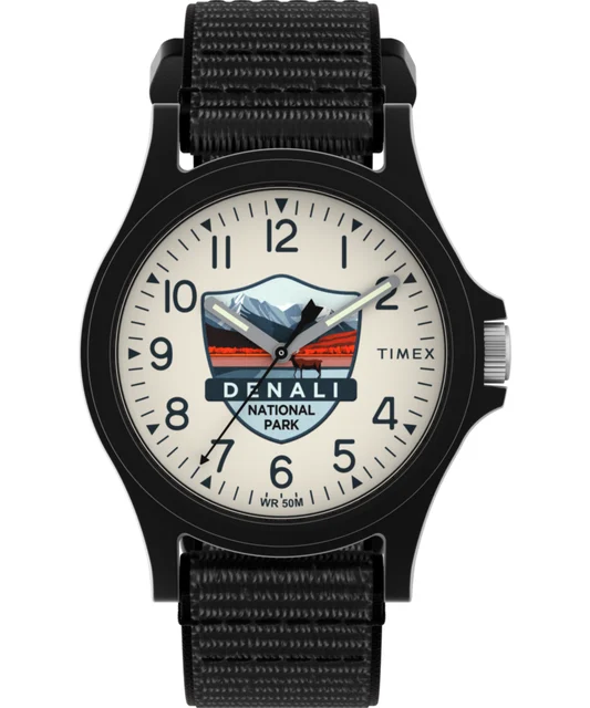 Timex Denali National Park 40mm Fabric Strap Watch TW2Y58400 kol saati