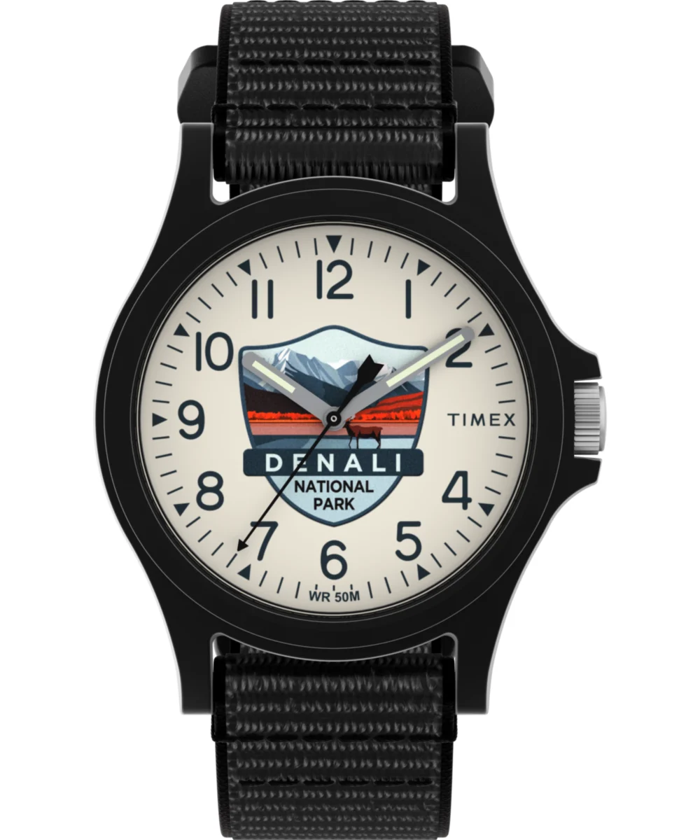 Timex Denali National Park 40mm Fabric Strap Watch TW2Y58400 40 mm kol saati