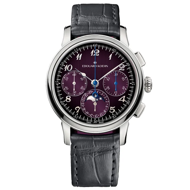 Edouard Koehn Legacy Moonphase Chronograph Purple Limited Edition EK-CHR12SS-PL-ASBP U.S.