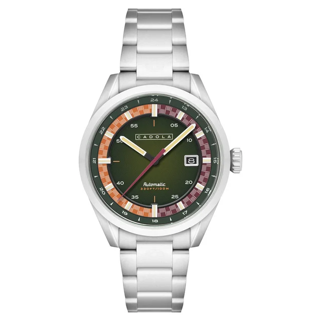 Cadola Paddock Automatic Watch with Pine Green Dial #CD-1037-44 kol saati
