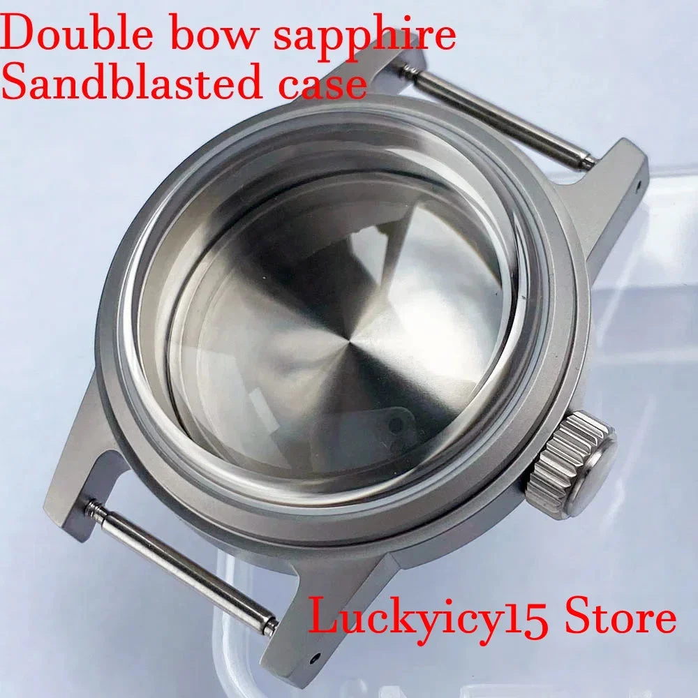 Tandorio Watches Sandblasted Watch Case 200BAR Domed Sapphire Crystal Fit NH35 NH36 NH38 NH70 NH72 PT5000 ETA2824 SW200 Movement 14:200025551#fit NH35 NH36 NH38 36 mm kol saati