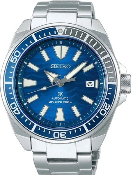 Seiko Save the Ocean Prospex Samurai Automatic Dive Watch with Stainless Steel Bracelet #SRPD23 kol saati