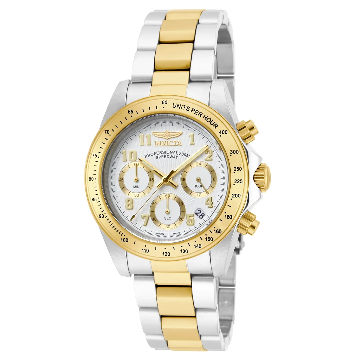 Invicta Speedway Torvane Watch - 39.5mm, Steel, Gold (17026) 39.5 mm kol saati