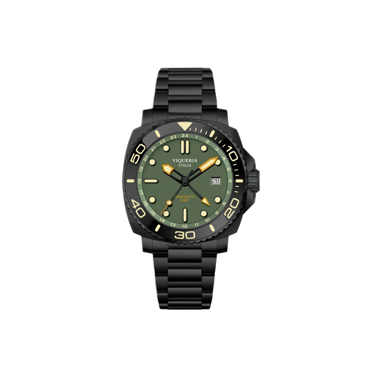Viqueriawatches Trecento – NeroVerde 44 mm kol saati